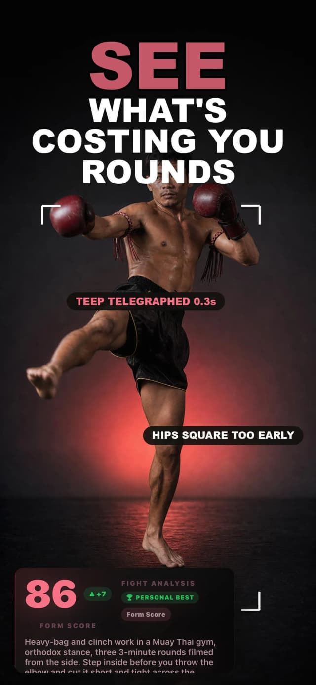 Muay Thai AI app screen 1